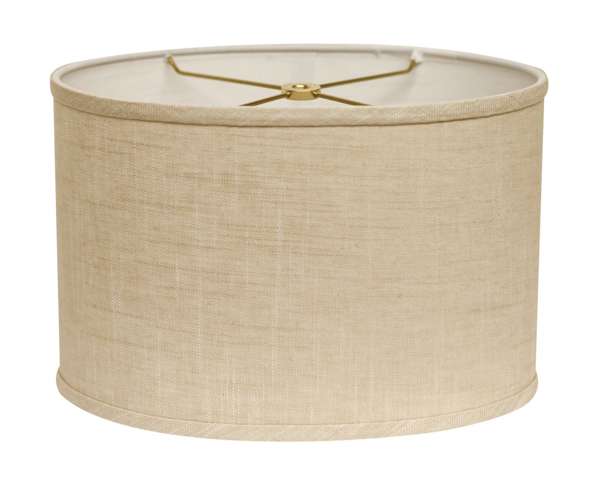 16" Light Wheat Throwback Oval Linen Lampshade-2