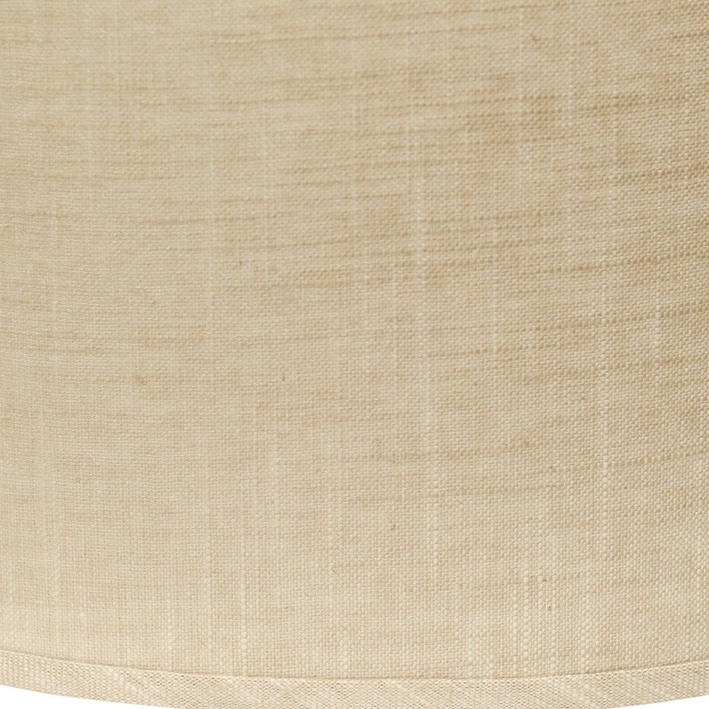 16" Light Wheat Throwback Oval Linen Lampshade-7
