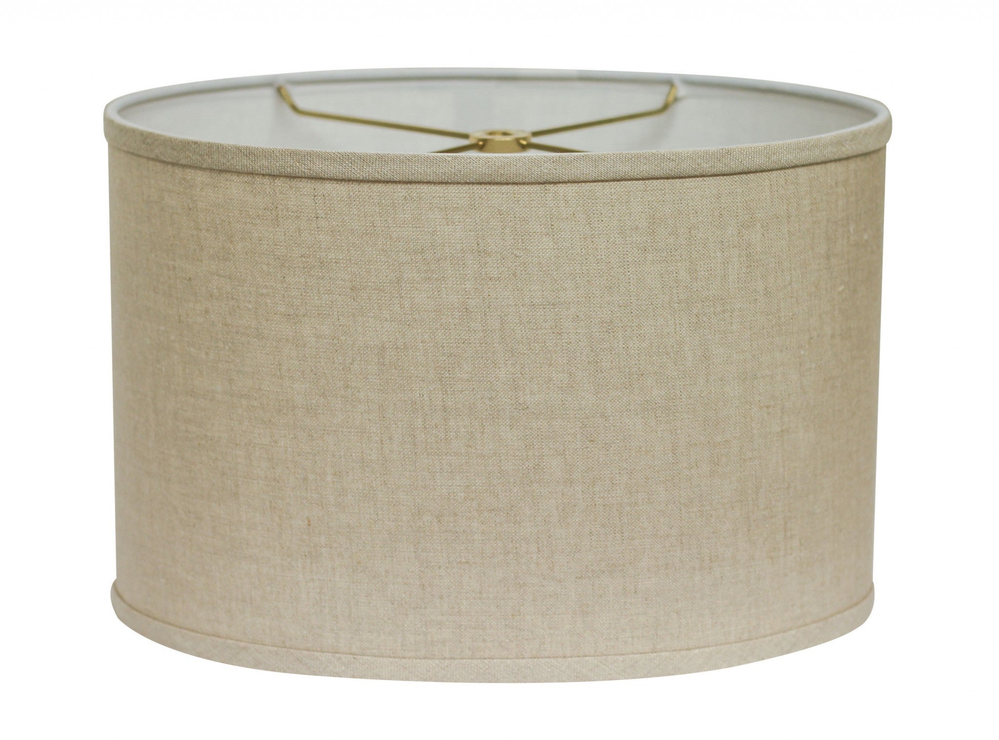 16" Dark Wheat Throwback Oval Linen Lampshade-Lampshades-DECOROLALA