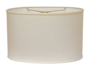 White Linen Oval Lamp Shade-Lampshades-DECOROLALA