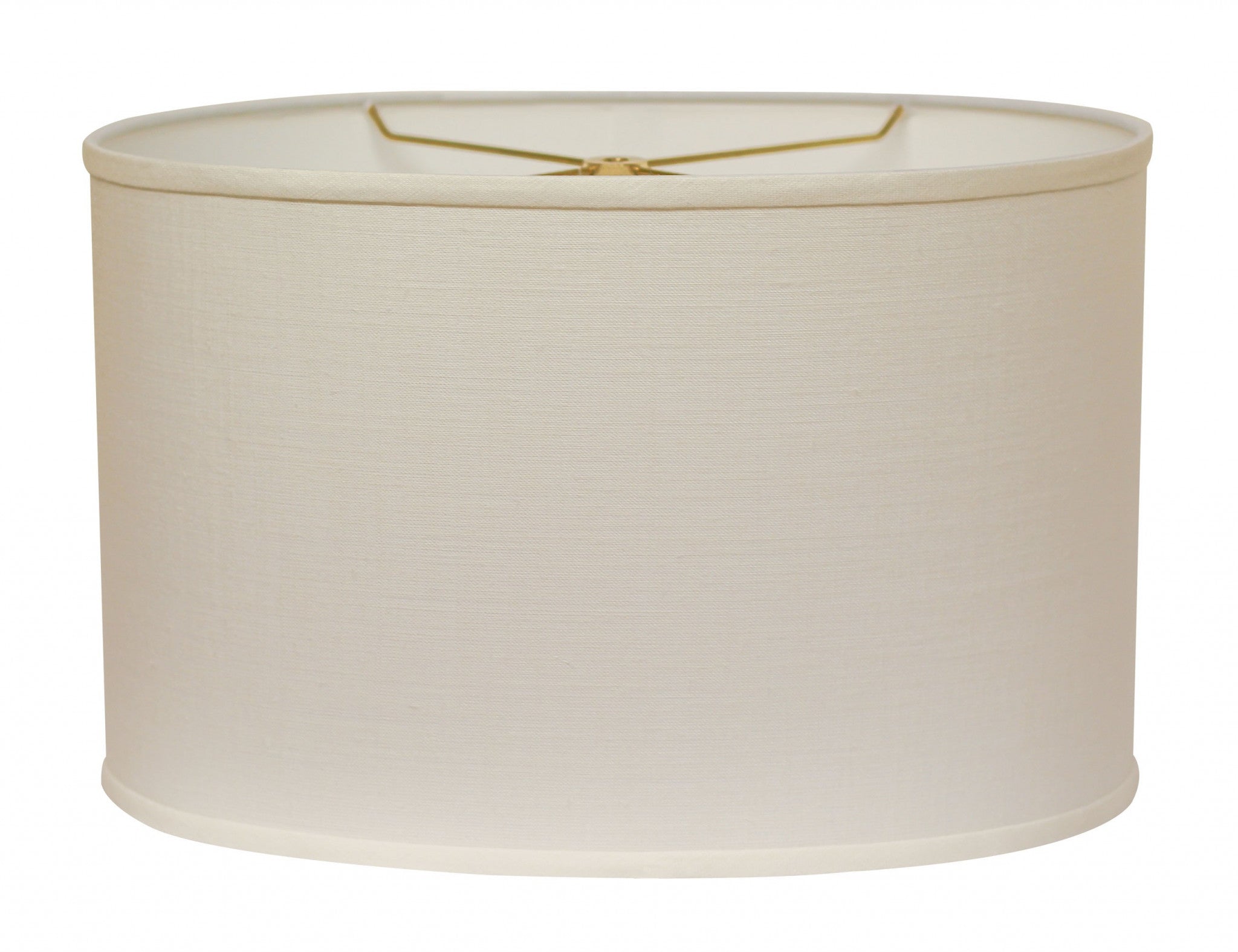 White Linen Oval Lamp Shade-Lampshades-DECOROLALA