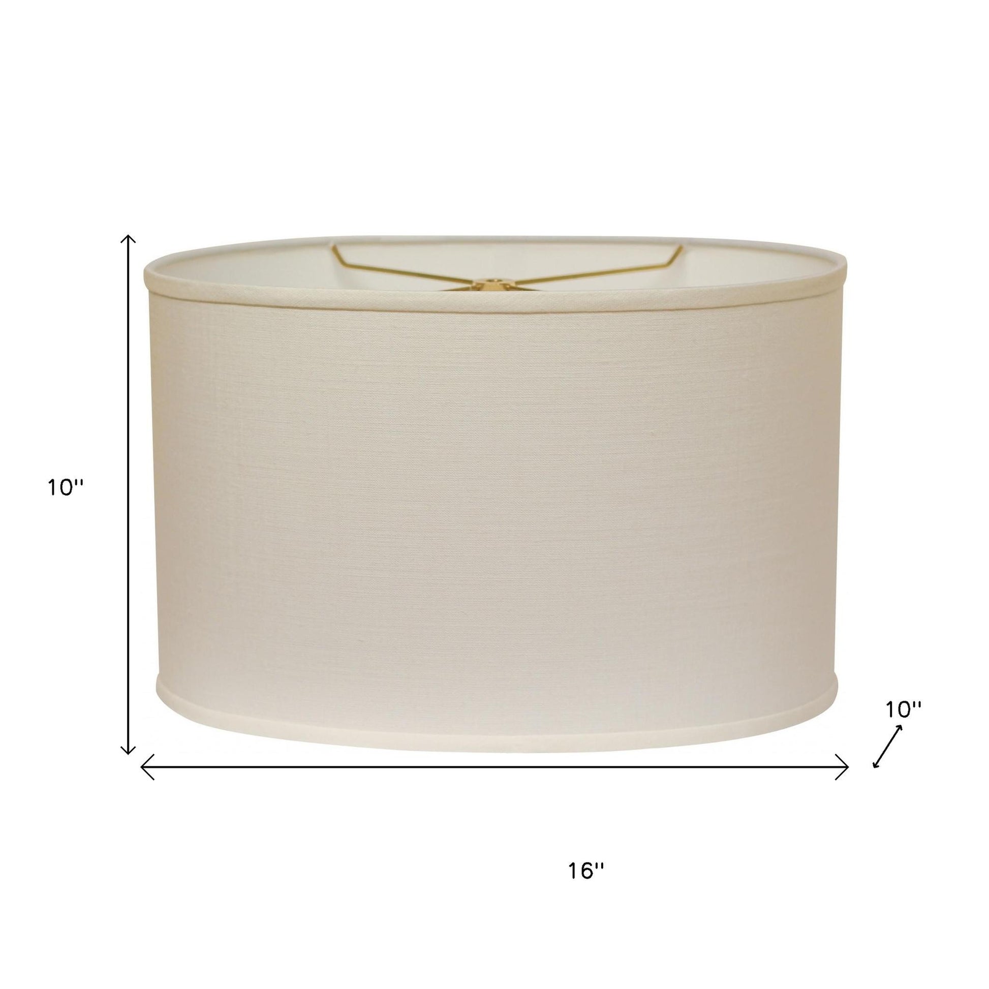 White Linen Oval Lamp Shade-Lampshades-DECOROLALA