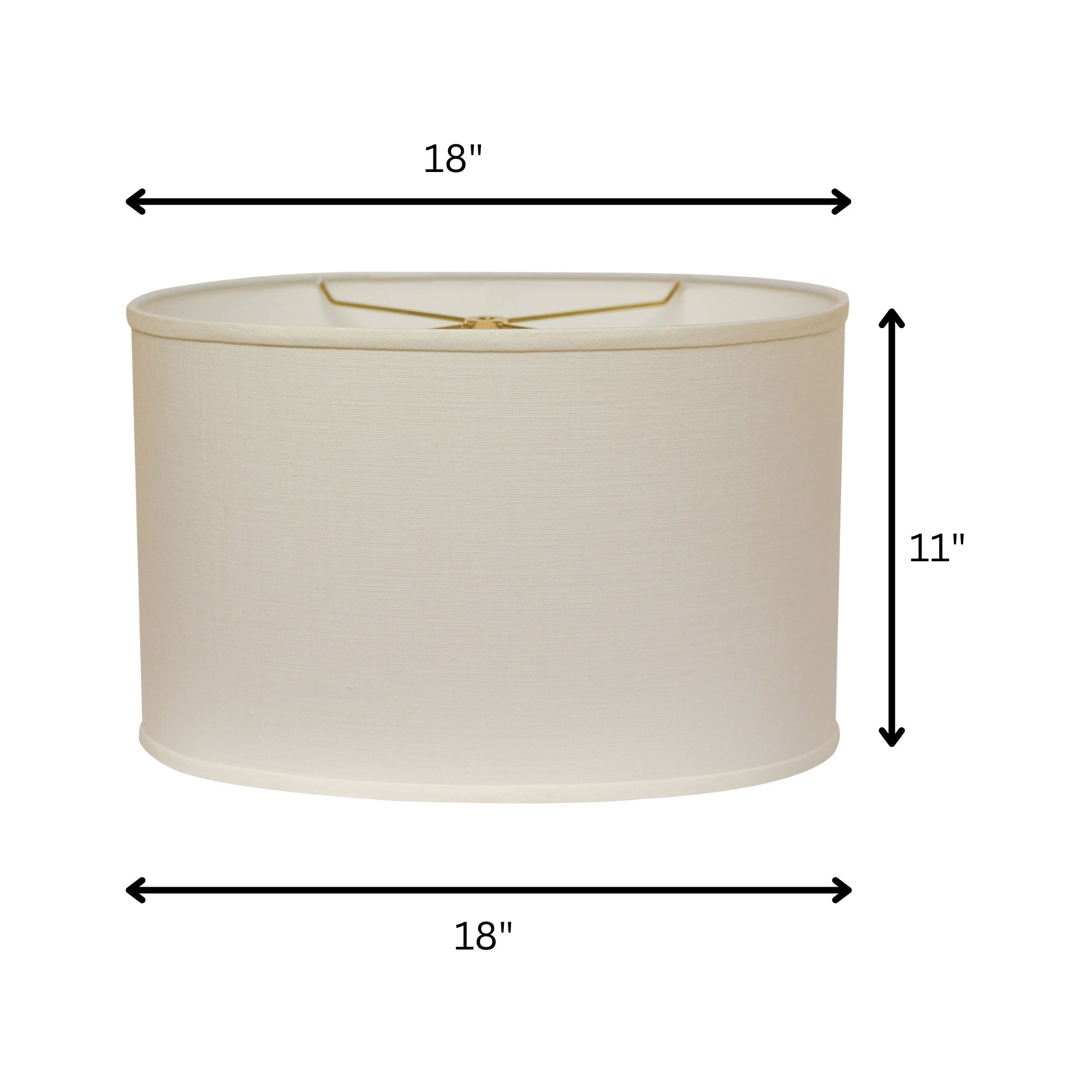 White Linen Oval Lamp Shade-Lampshades-DECOROLALA