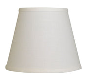 8" White Hardback Empire Linen Lampshade-Lampshades-DECOROLALA