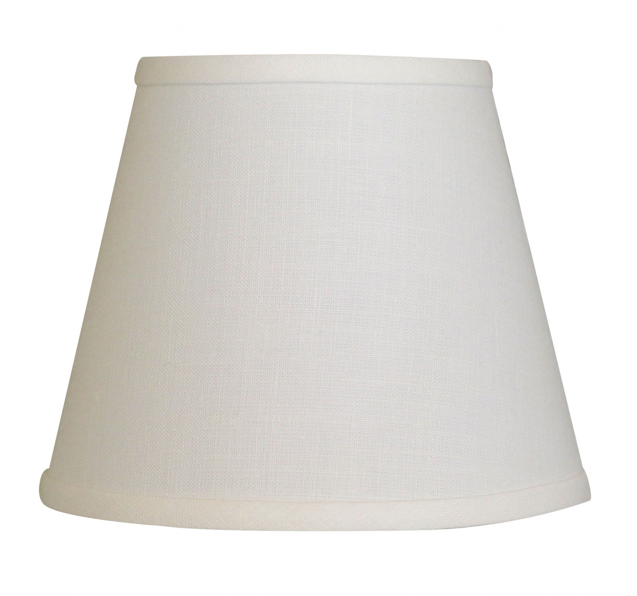 8" White Hardback Empire Linen Lampshade-Lampshades-DECOROLALA