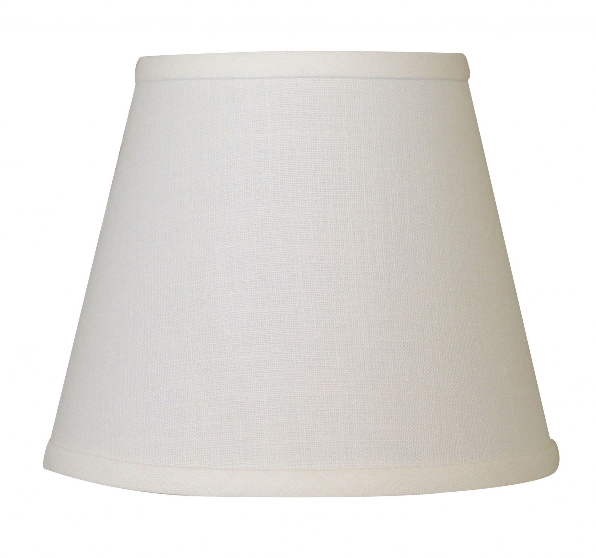 8" White Hardback Empire Linen Lampshade-Lampshades-DECOROLALA