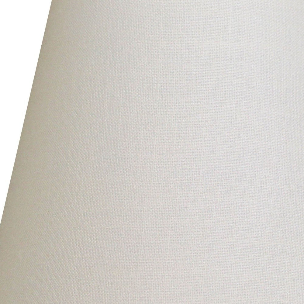 8" White Hardback Empire Linen Lampshade-Lampshades-DECOROLALA