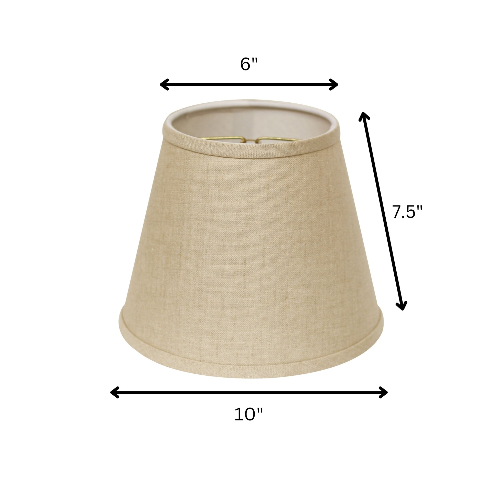 10" Dark Wheat Hardback Empire Linen Lampshade-Lampshades-DECOROLALA