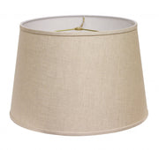 14" Dark Wheat Rounded Empire Slanted Linen Lampshade-0