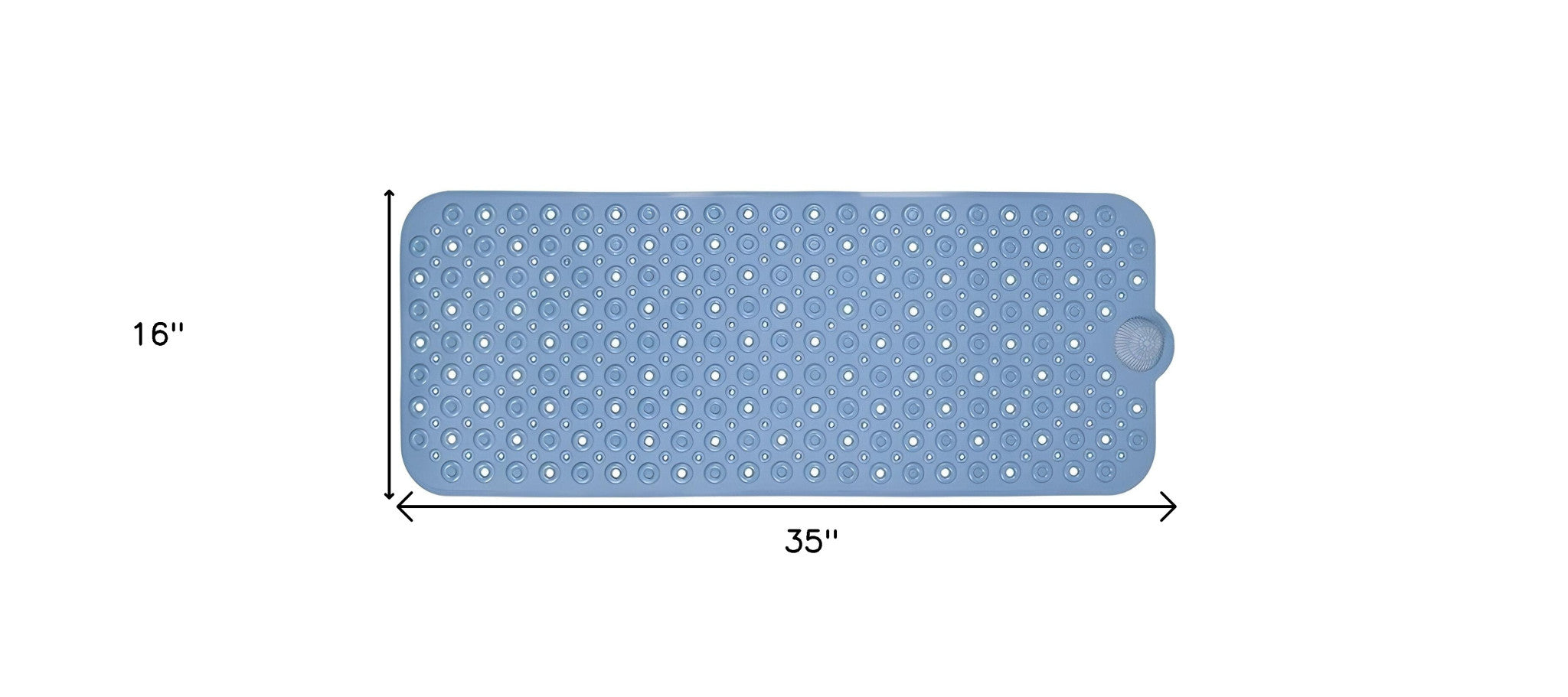 40" Blue Bubbles Non Slip Bathtub Mat-4