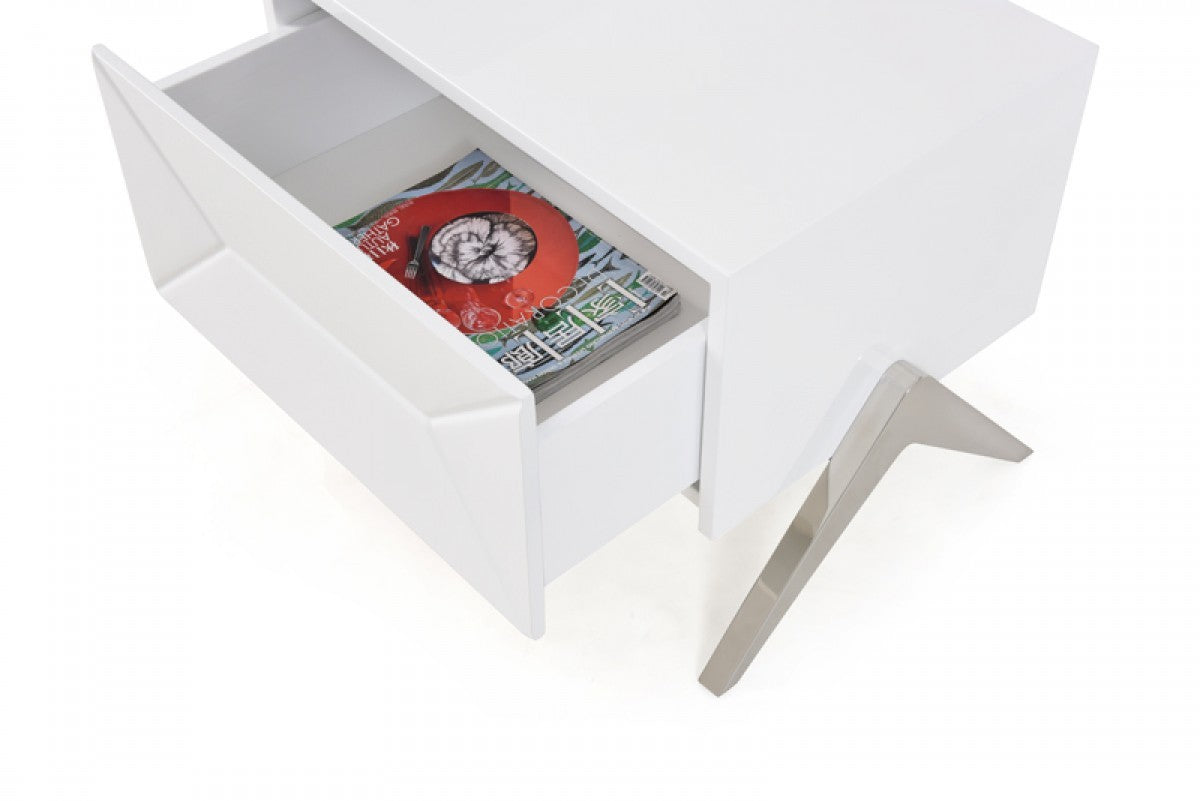 19" Wood One Drawer Nightstand-Nightstands & Bedside Tables-DECOROLALA