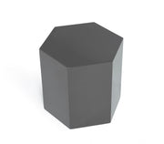 Modern Light Grey High Gloss Hexagonal End Table-End-Side Tables-DECOROLALA