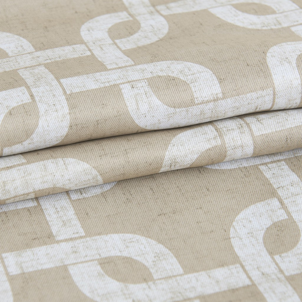 84” Sand Interlock Pattern Window Curtain Panel-Curtains and Drapes-DECOROLALA
