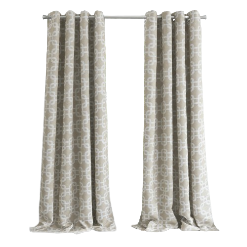 84” Sand Interlock Pattern Window Curtain Panel-Curtains and Drapes-DECOROLALA