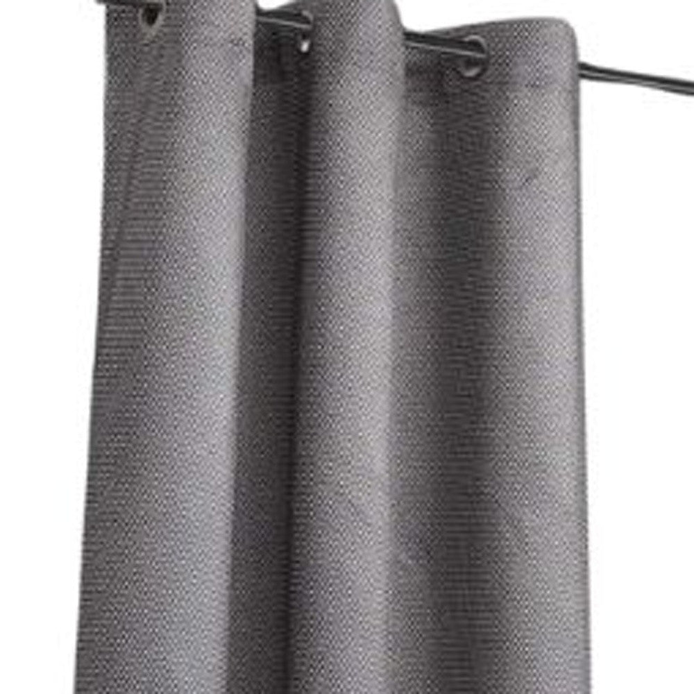 Set of Two 84" Silver Metallic Textured Window Panels-Curtains and Drapes-DECOROLALA