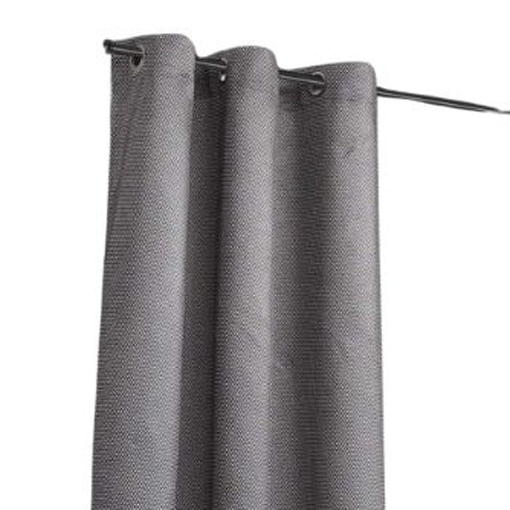 Set of Two 84" Silver Metallic Textured Window Panels-Curtains and Drapes-DECOROLALA