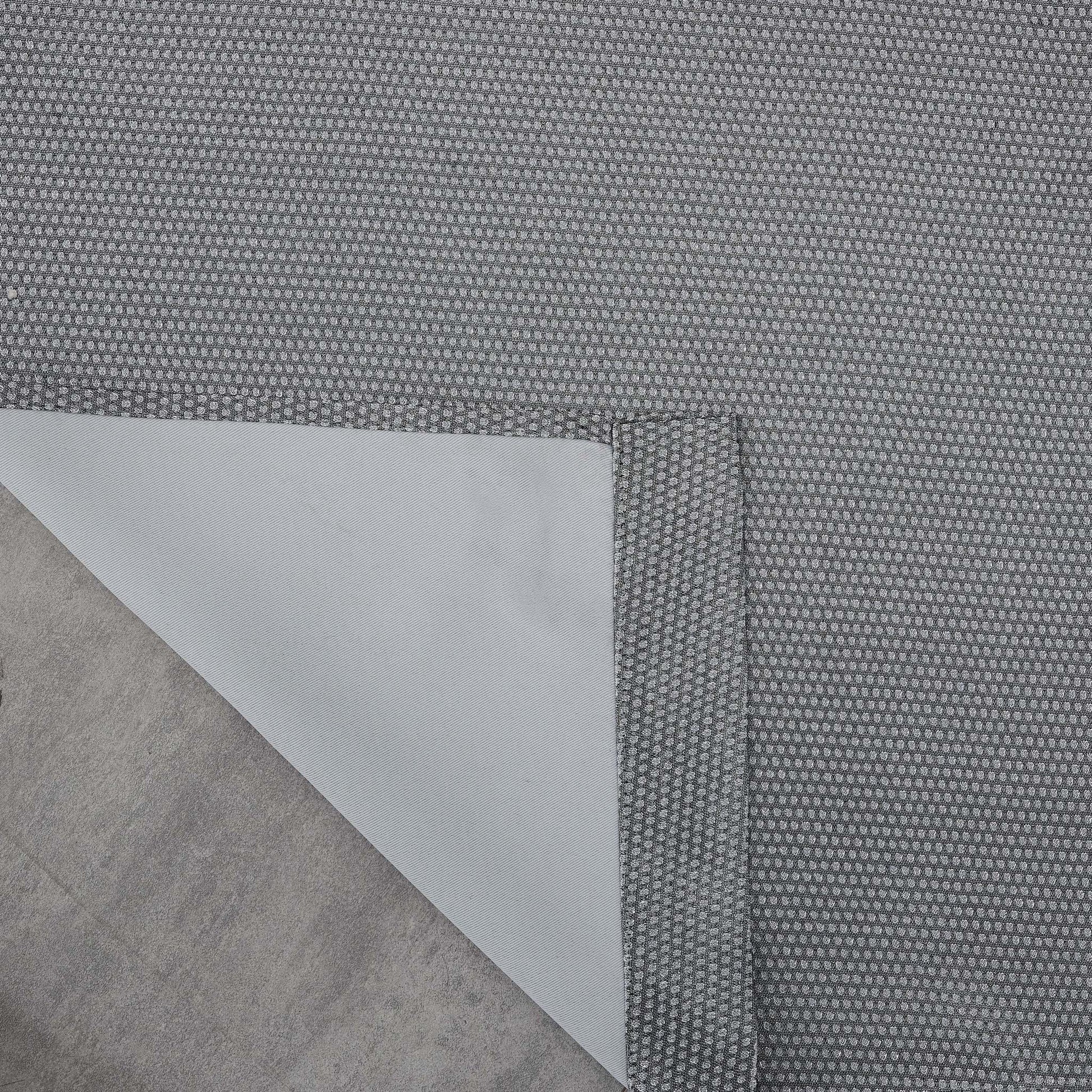 Set of Two 84" Silver Metallic Textured Window Panels-Curtains and Drapes-DECOROLALA