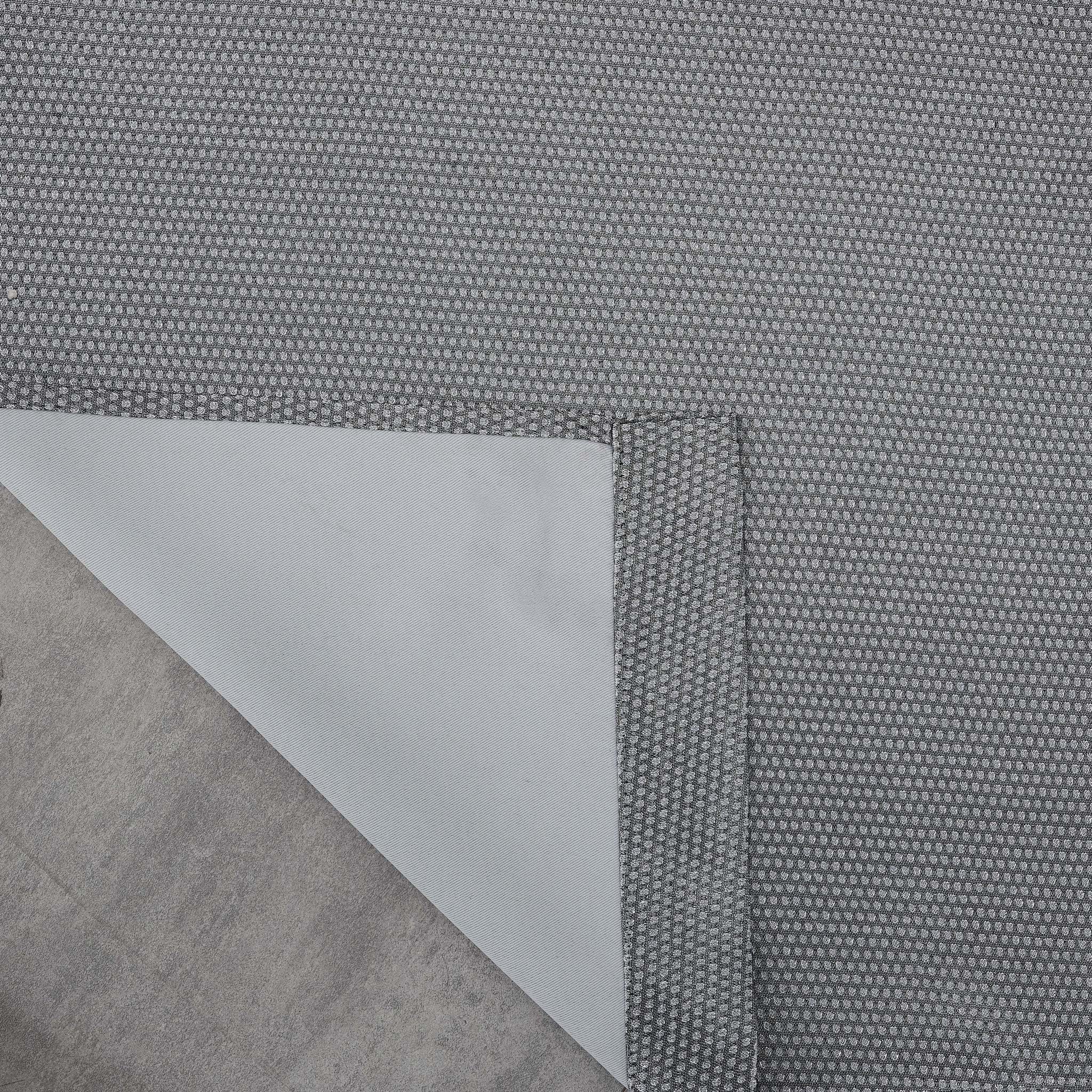 Set of Two 84" Silver Metallic Textured Window Panels-Curtains and Drapes-DECOROLALA