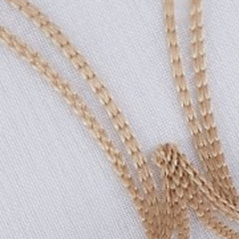 Set of Two 96" Gold and White SemiSheer Curtains-Curtains and Drapes-DECOROLALA
