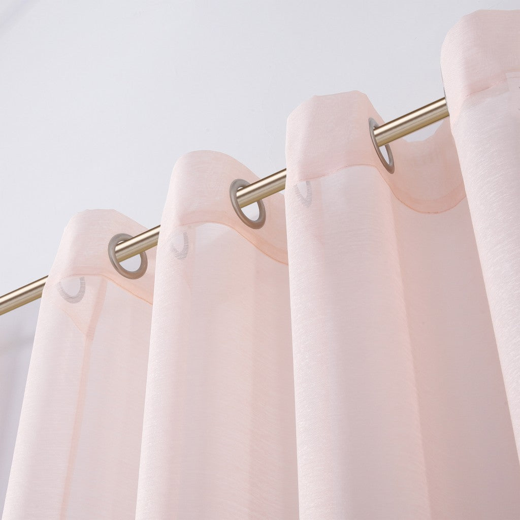 Set of Two 84" Blush Solid Modern Window Panels-Curtains and Drapes-DECOROLALA