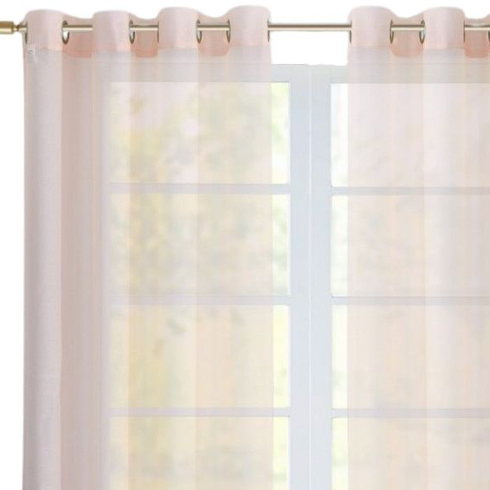 Set of Two 84" Blush Solid Modern Window Panels-Curtains and Drapes-DECOROLALA