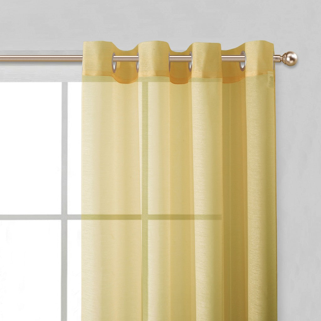 Set of Two 84" Gold Solid Modern Window Panels-Curtains and Drapes-DECOROLALA