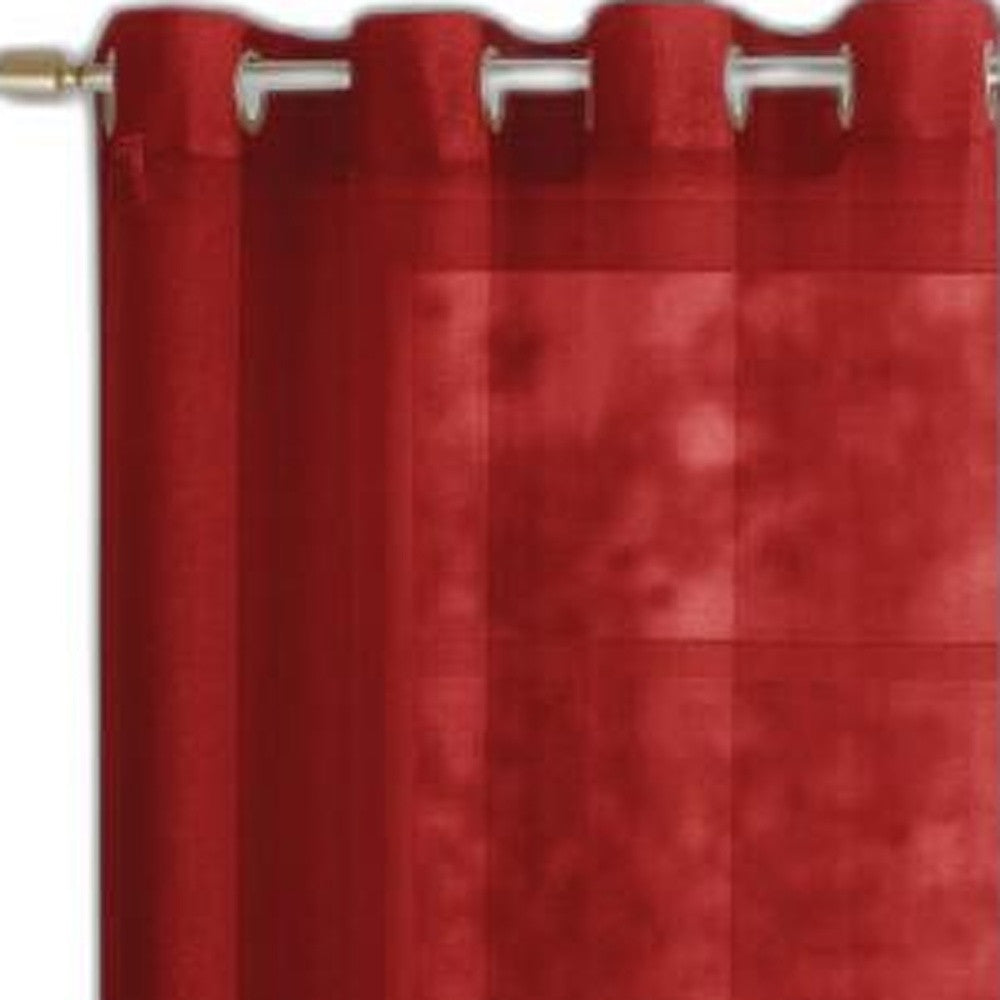Set of Two 84" Red Solid Modern Window Panels-Curtains and Drapes-DECOROLALA