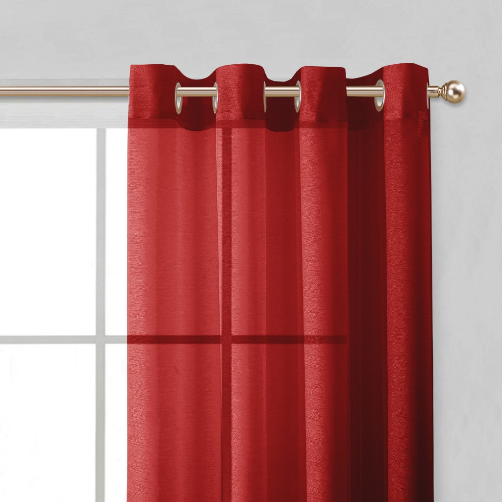 Set of Two 84" Red Solid Modern Window Panels-Curtains and Drapes-DECOROLALA
