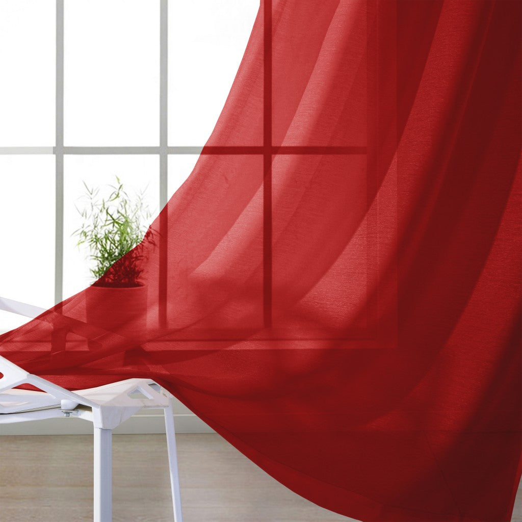 Set of Two 84" Red Solid Modern Window Panels-Curtains and Drapes-DECOROLALA
