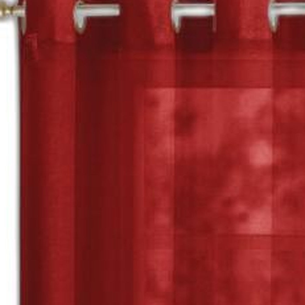 Set of Two 84" Red Solid Modern Window Panels-Curtains and Drapes-DECOROLALA