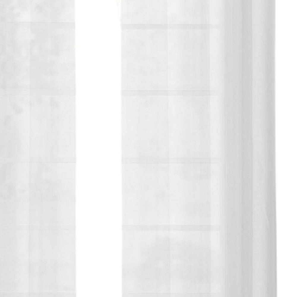 Set of Two 84" White Solid Modern Window Panels-Curtains and Drapes-DECOROLALA