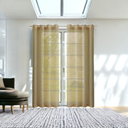 Set of Two 84" Tan Solid Modern Window Panels-Curtains and Drapes-DECOROLALA
