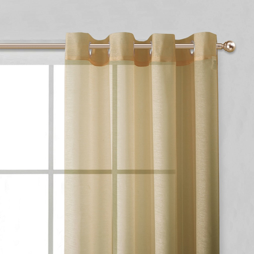 Set of Two 84" Tan Solid Modern Window Panels-Curtains and Drapes-DECOROLALA