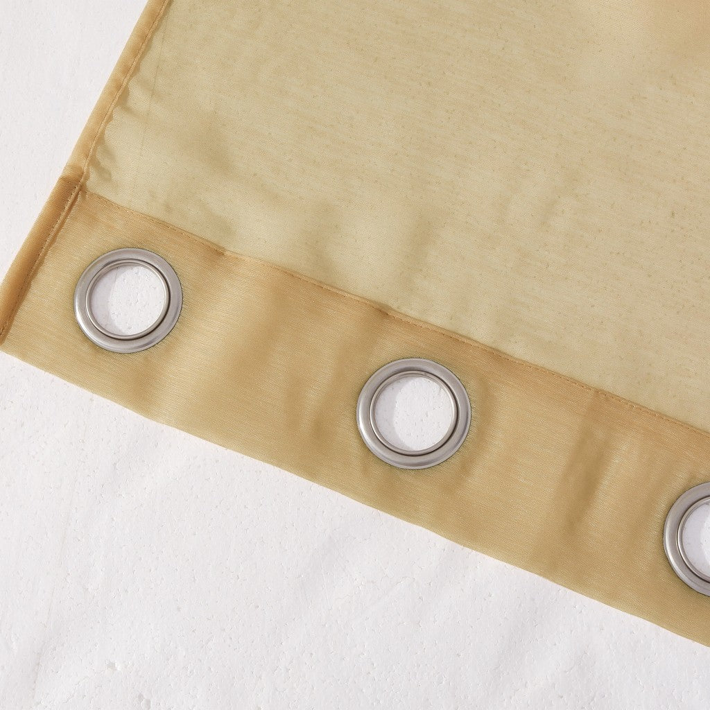 Set of Two 84" Tan Solid Modern Window Panels-Curtains and Drapes-DECOROLALA