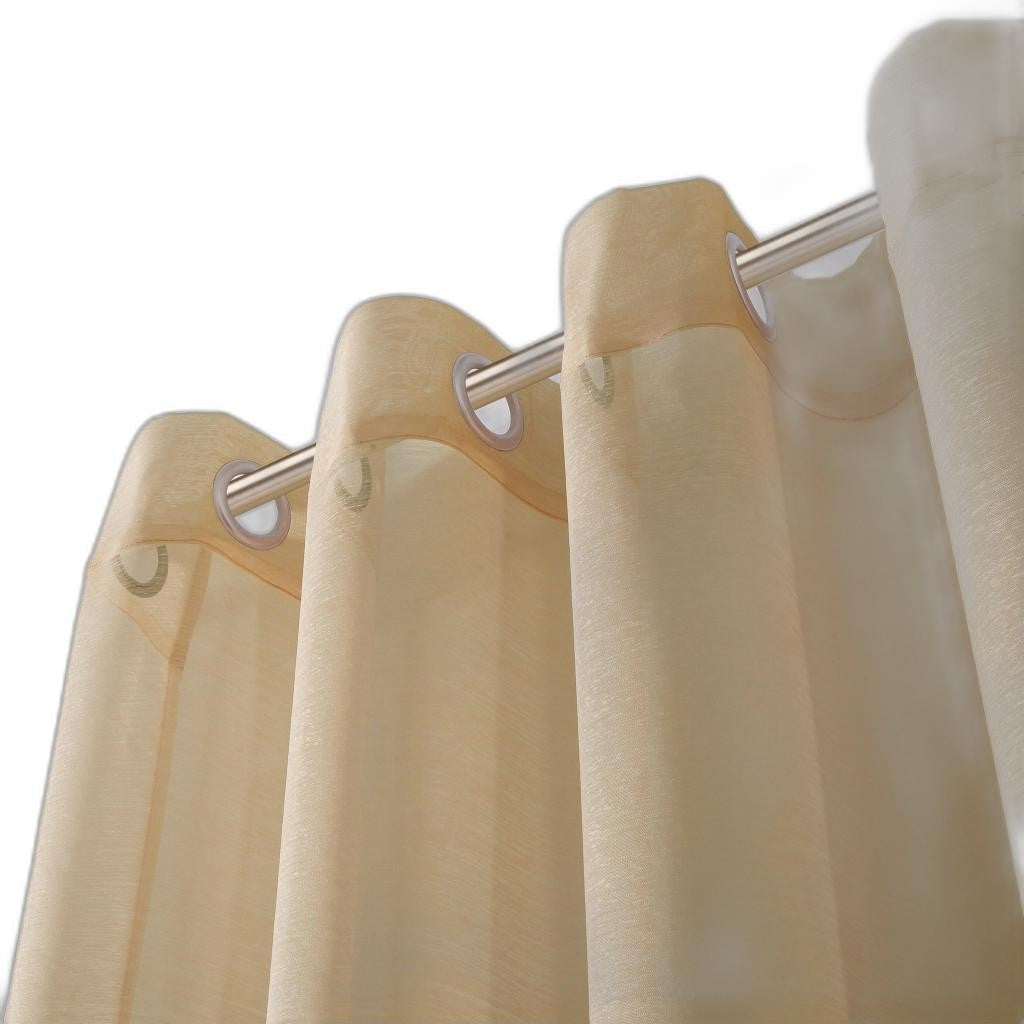 Set of Two 84" Tan Solid Modern Window Panels-Curtains and Drapes-DECOROLALA