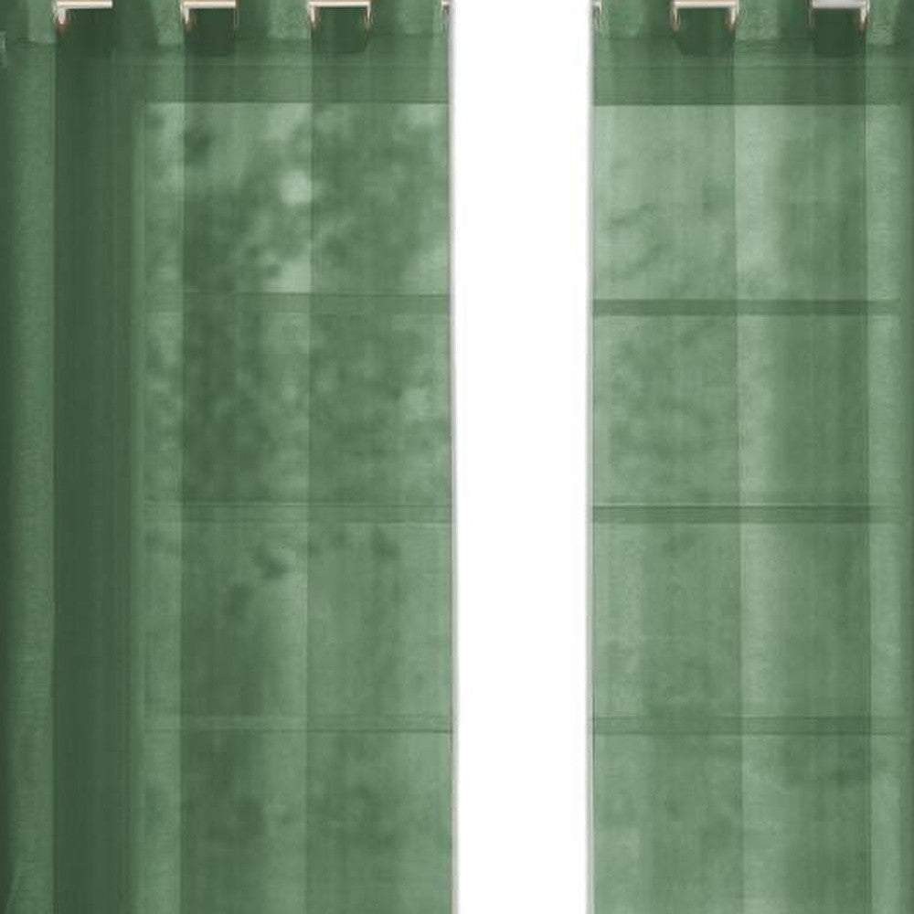 Set of Two 84" Sage Solid Modern Window Panels-Curtains and Drapes-DECOROLALA
