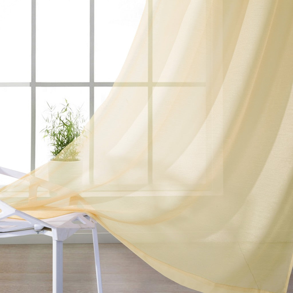 Set of Two 84" Beige Solid Modern Window Panels-Curtains and Drapes-DECOROLALA