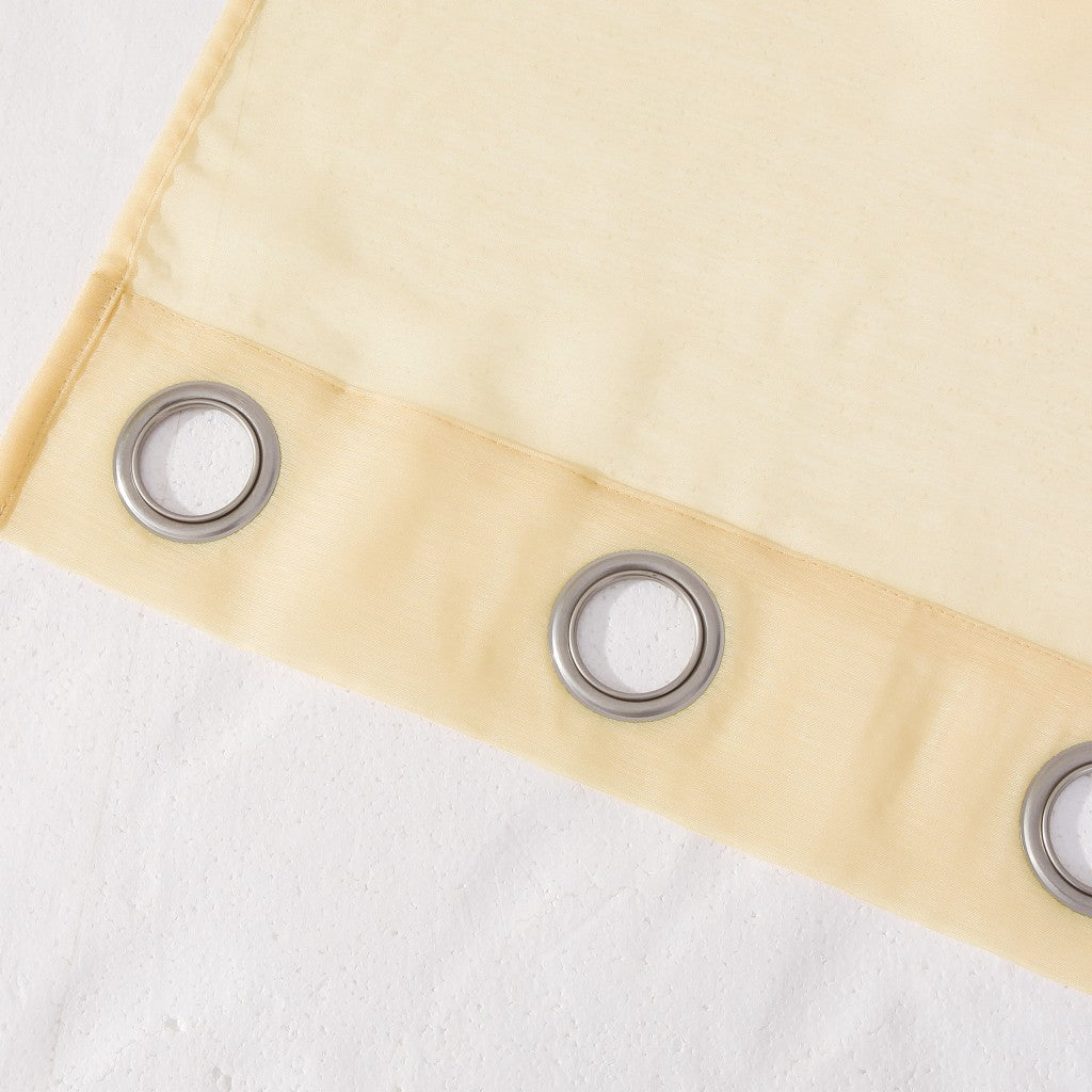Set of Two 84" Beige Solid Modern Window Panels-Curtains and Drapes-DECOROLALA