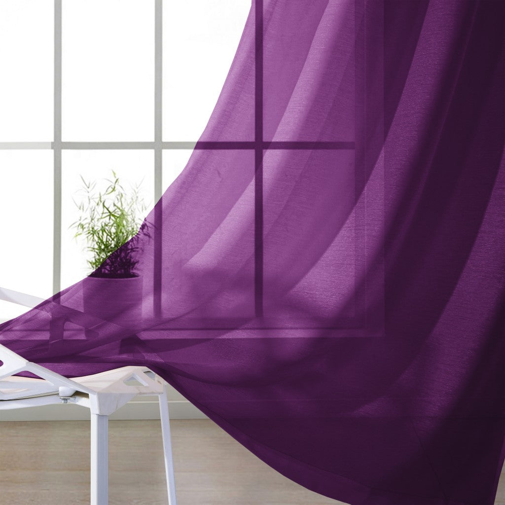 Set of Two 84" Purple Solid Modern Window Panels-Curtains and Drapes-DECOROLALA
