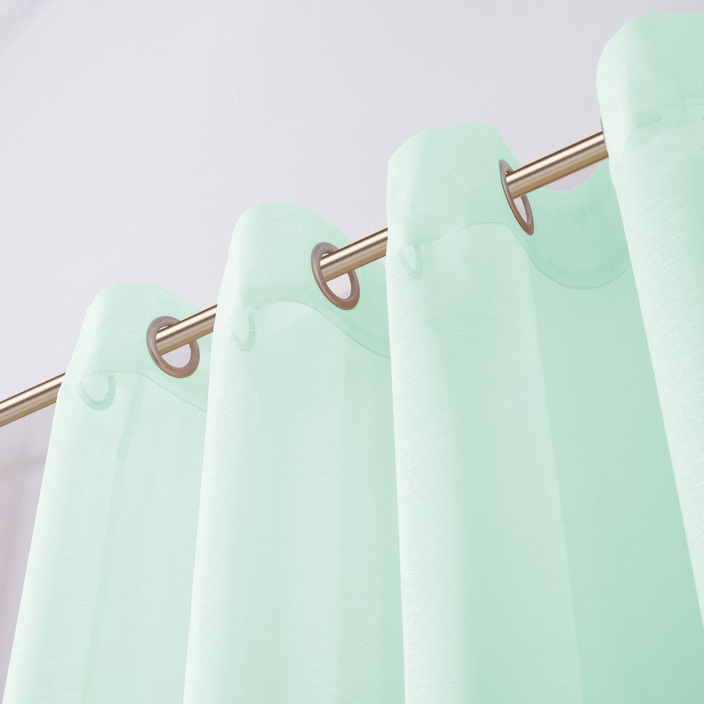 Set of Two 84" Aqua Solid Modern Window Panels-Curtains and Drapes-DECOROLALA