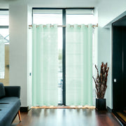 Set of Two 84" Aqua Solid Modern Window Panels-Curtains and Drapes-DECOROLALA