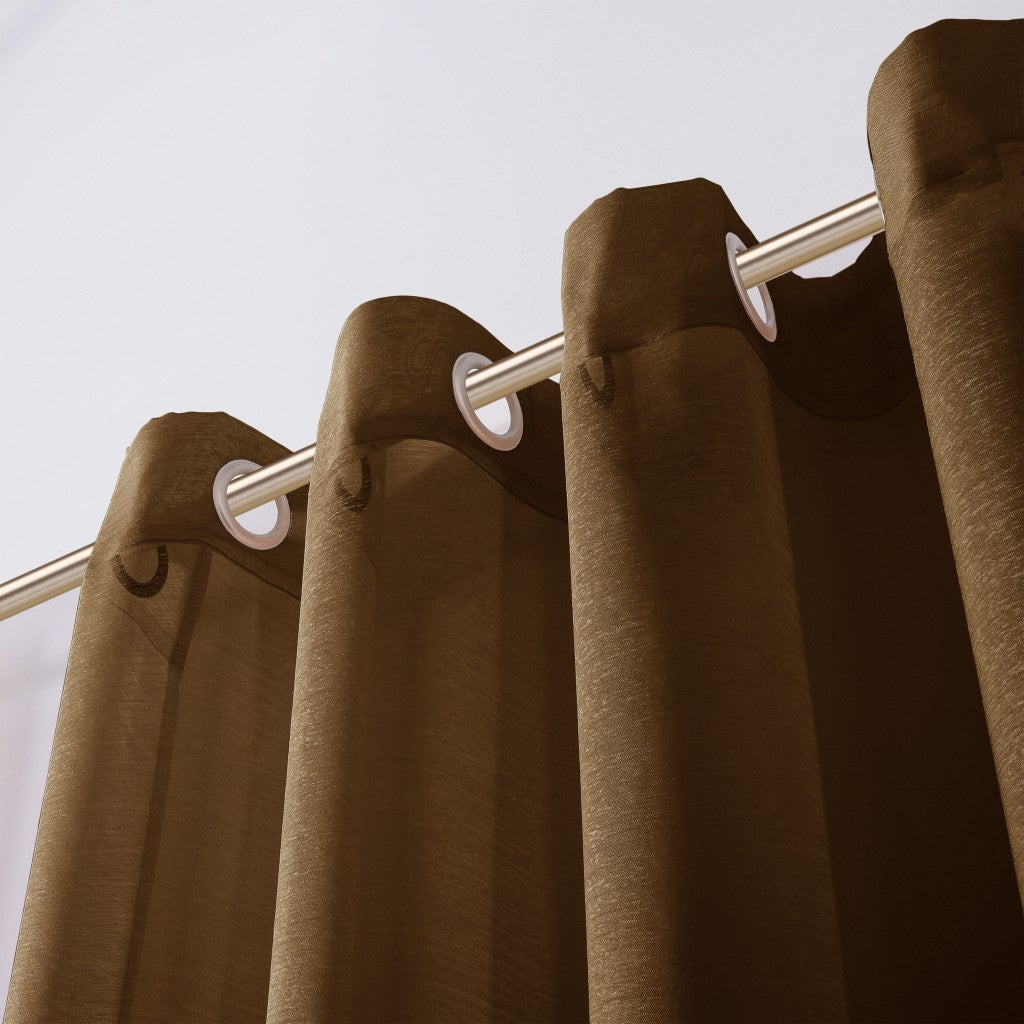 Set of Two 84" Chocolate Solid Modern Window Panels-Curtains and Drapes-DECOROLALA