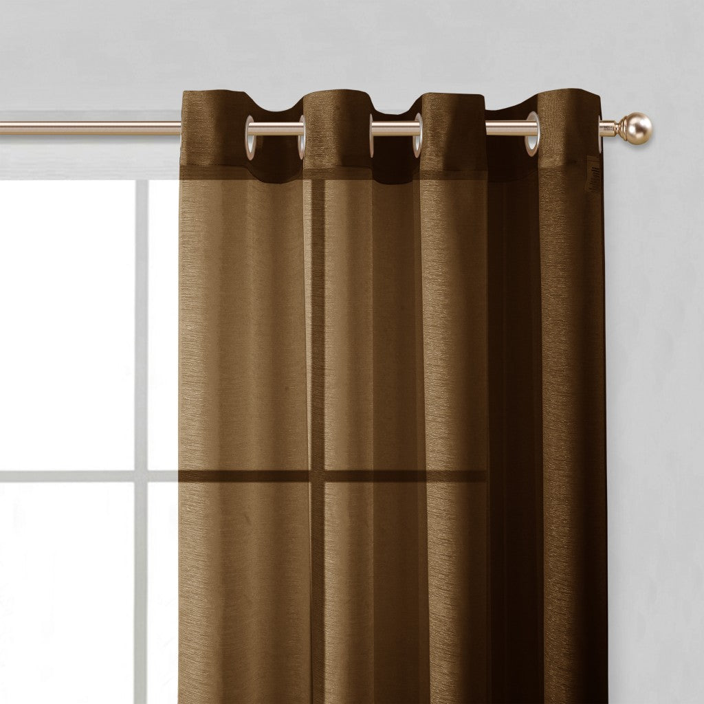 Set of Two 84" Chocolate Solid Modern Window Panels-Curtains and Drapes-DECOROLALA