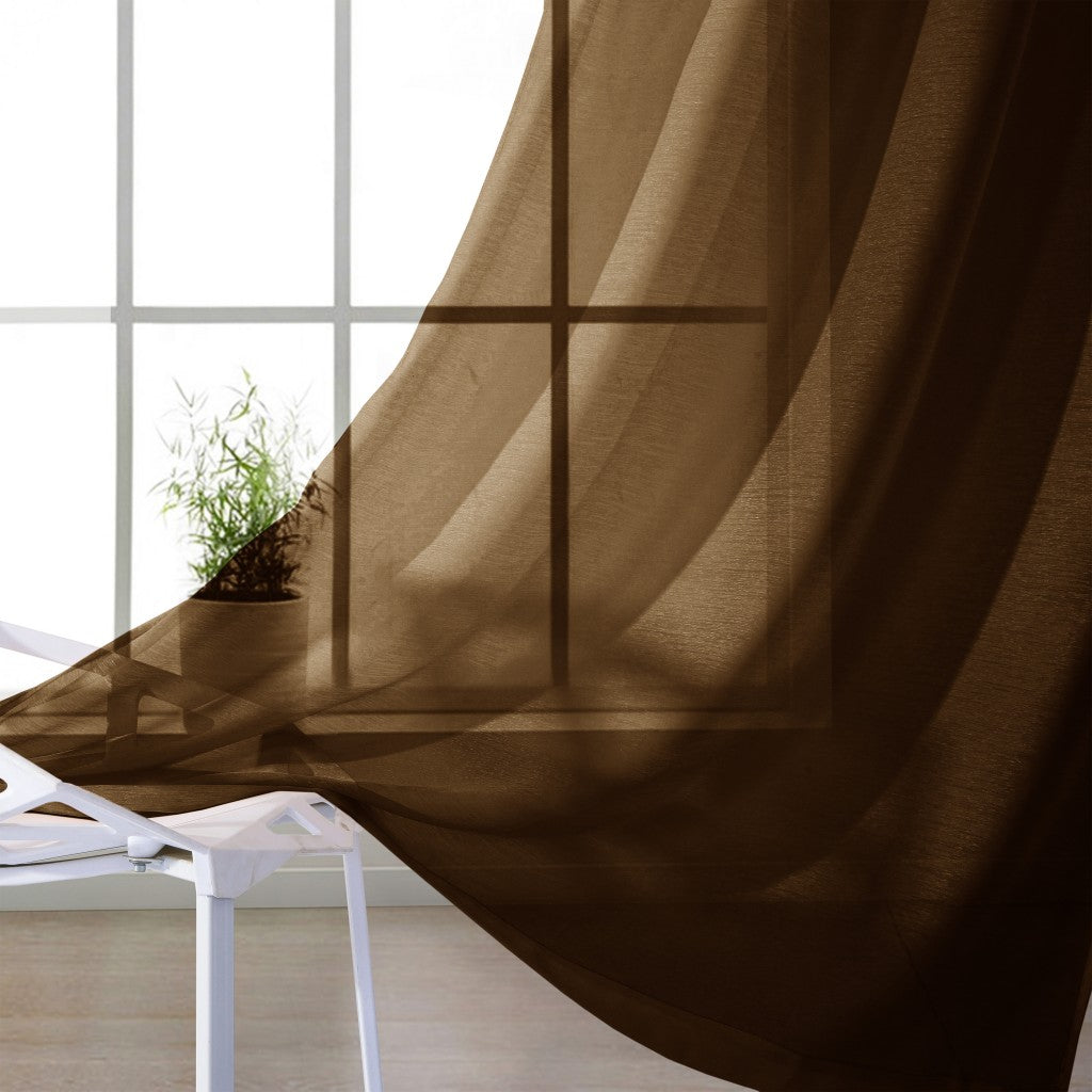 Set of Two 84" Chocolate Solid Modern Window Panels-Curtains and Drapes-DECOROLALA
