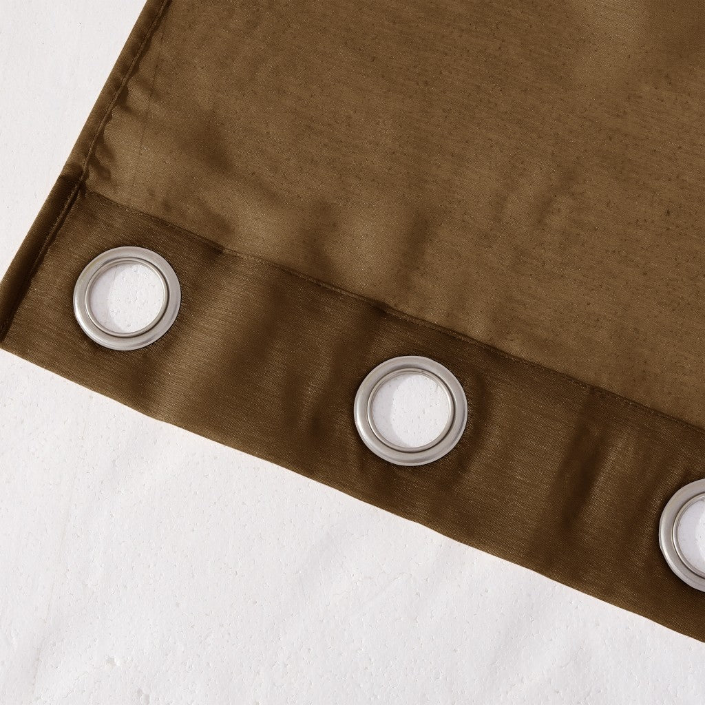 Set of Two 84" Chocolate Solid Modern Window Panels-Curtains and Drapes-DECOROLALA