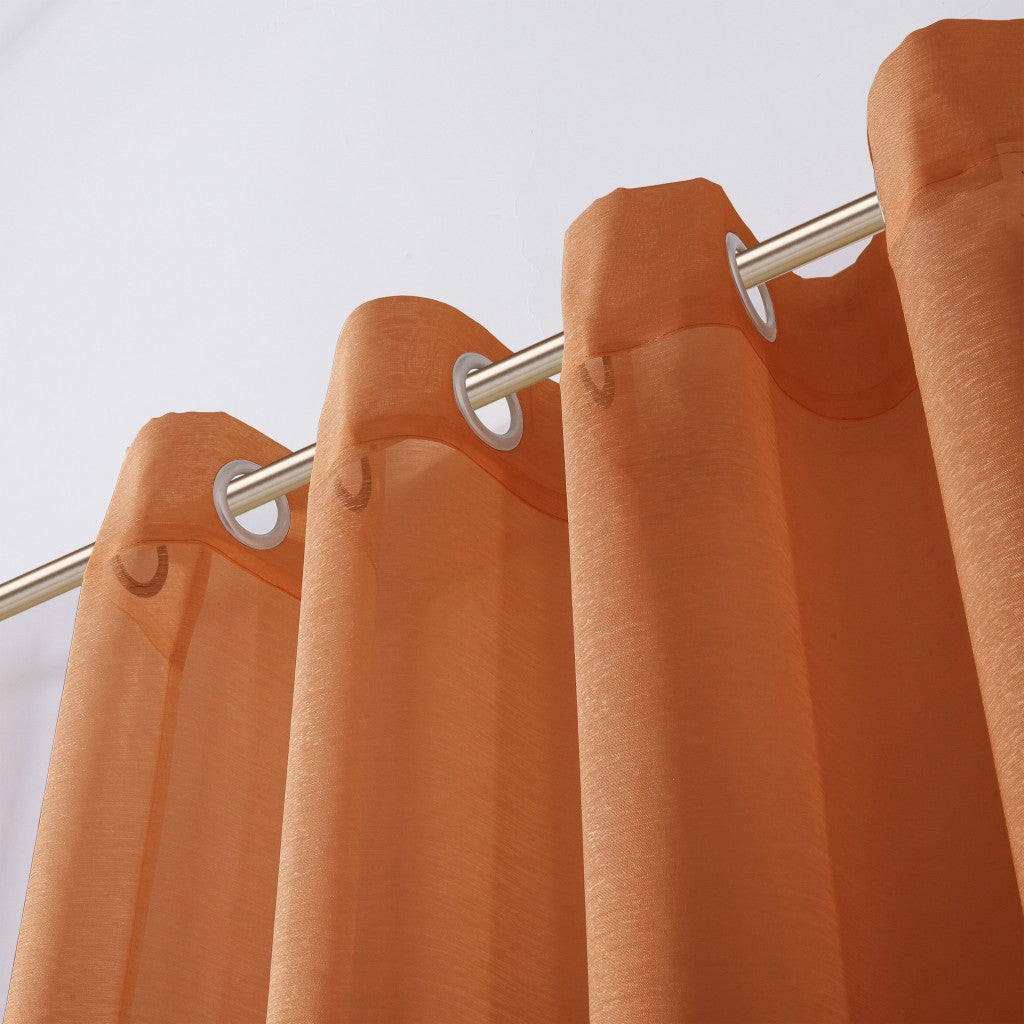 Set of Two 84" Rust Solid Modern Window Panels-Curtains and Drapes-DECOROLALA