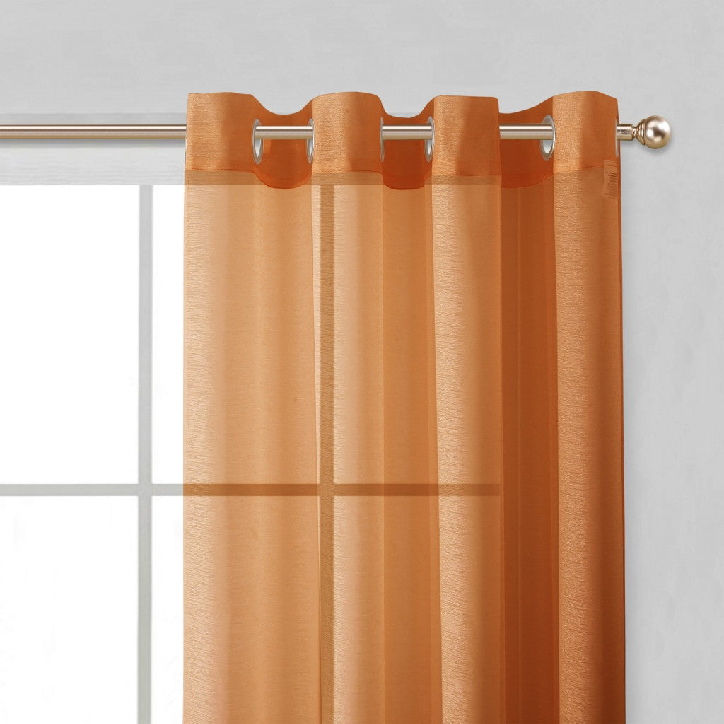Set of Two 84" Rust Solid Modern Window Panels-Curtains and Drapes-DECOROLALA
