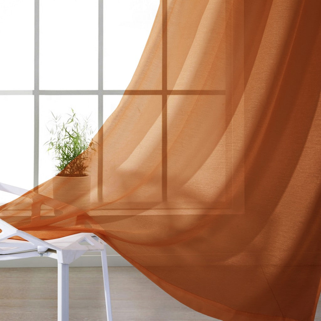 Set of Two 84" Rust Solid Modern Window Panels-Curtains and Drapes-DECOROLALA