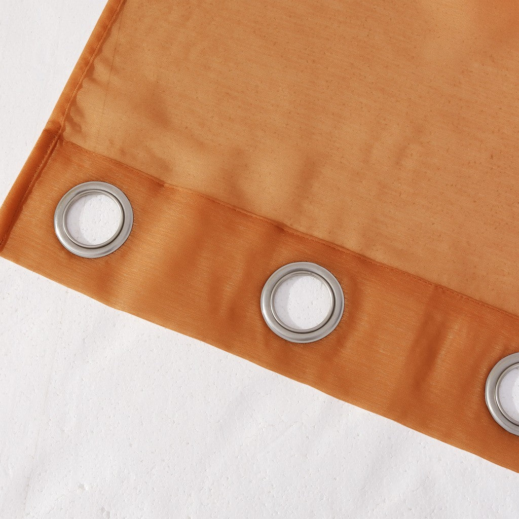 Set of Two 84" Rust Solid Modern Window Panels-Curtains and Drapes-DECOROLALA
