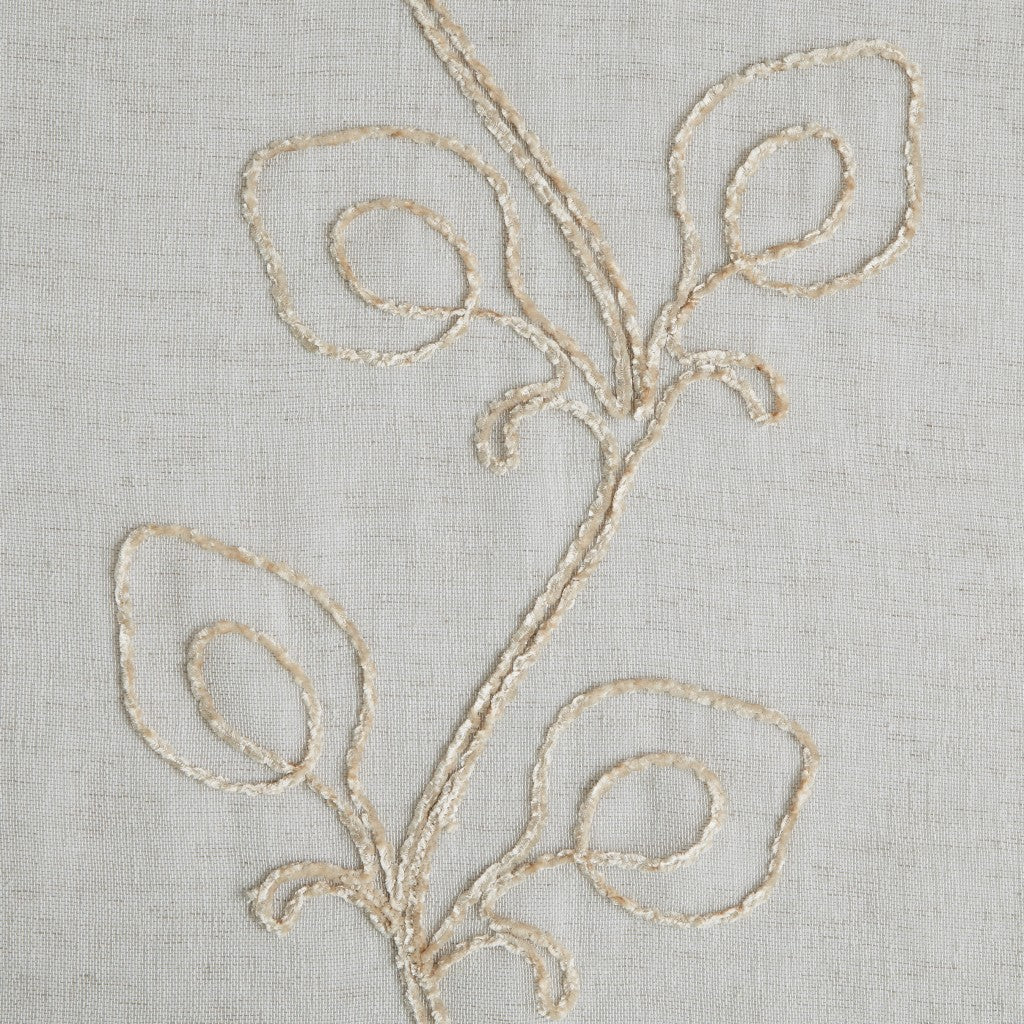 Set of Two 84" Beige Boho Embroidered Window Panels-Curtains and Drapes-DECOROLALA